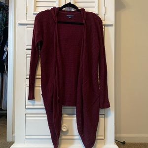 American Eagle Knit Wrap Cardigan w/ Hood